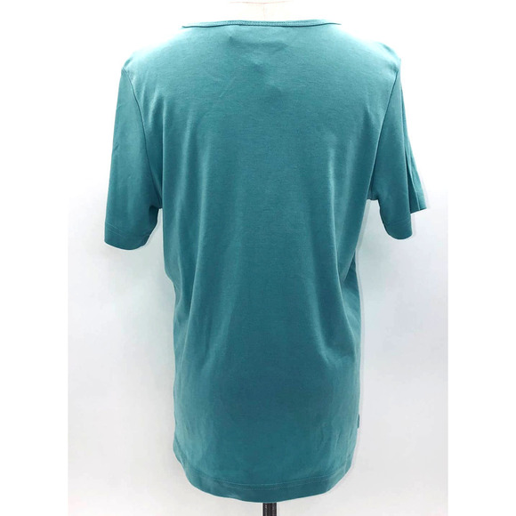 Quacker Factory Short Sleeve Sequin Detailed Shirt- M - Picture 4 of 12